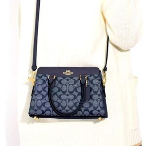 COACH Mini Darcie Carryall Bag In Signature Chambray